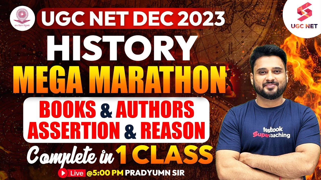 UGC NET History Marathon Revision | Books and Authors & Assertion and Reason Marathon | Ashwani Sir