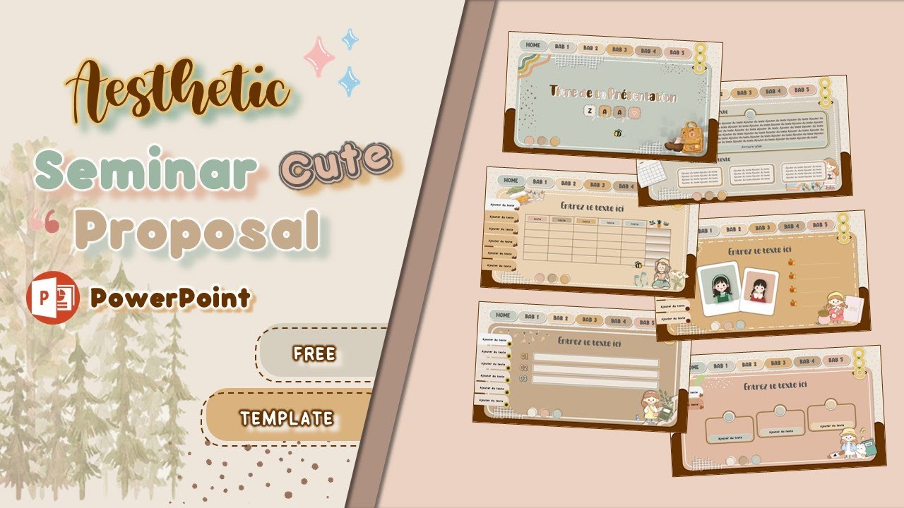 PPT AESTHETIC #48 || CUTE AESTHETIC SEMPRO TEMPLATE || Mudah || Simple || Free Template & Font