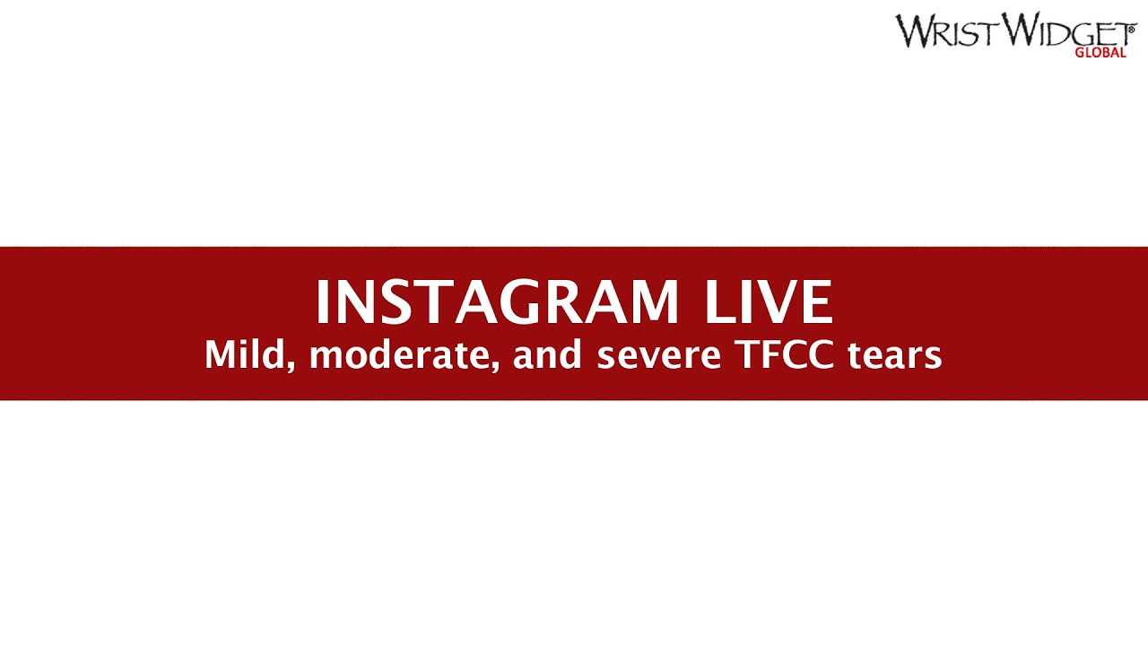 Mild, moderate, and severe TFCC tears (triangular fribrocartilage complex)