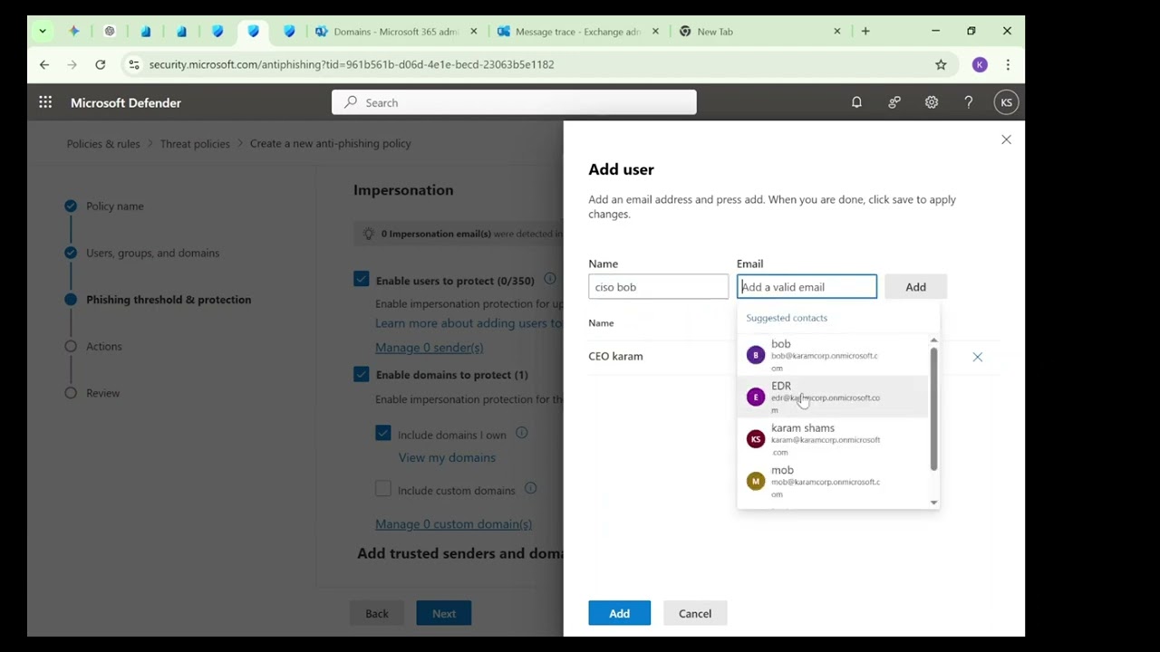 46-EOP and MDO antiphish antimalware safe links and safe attachments