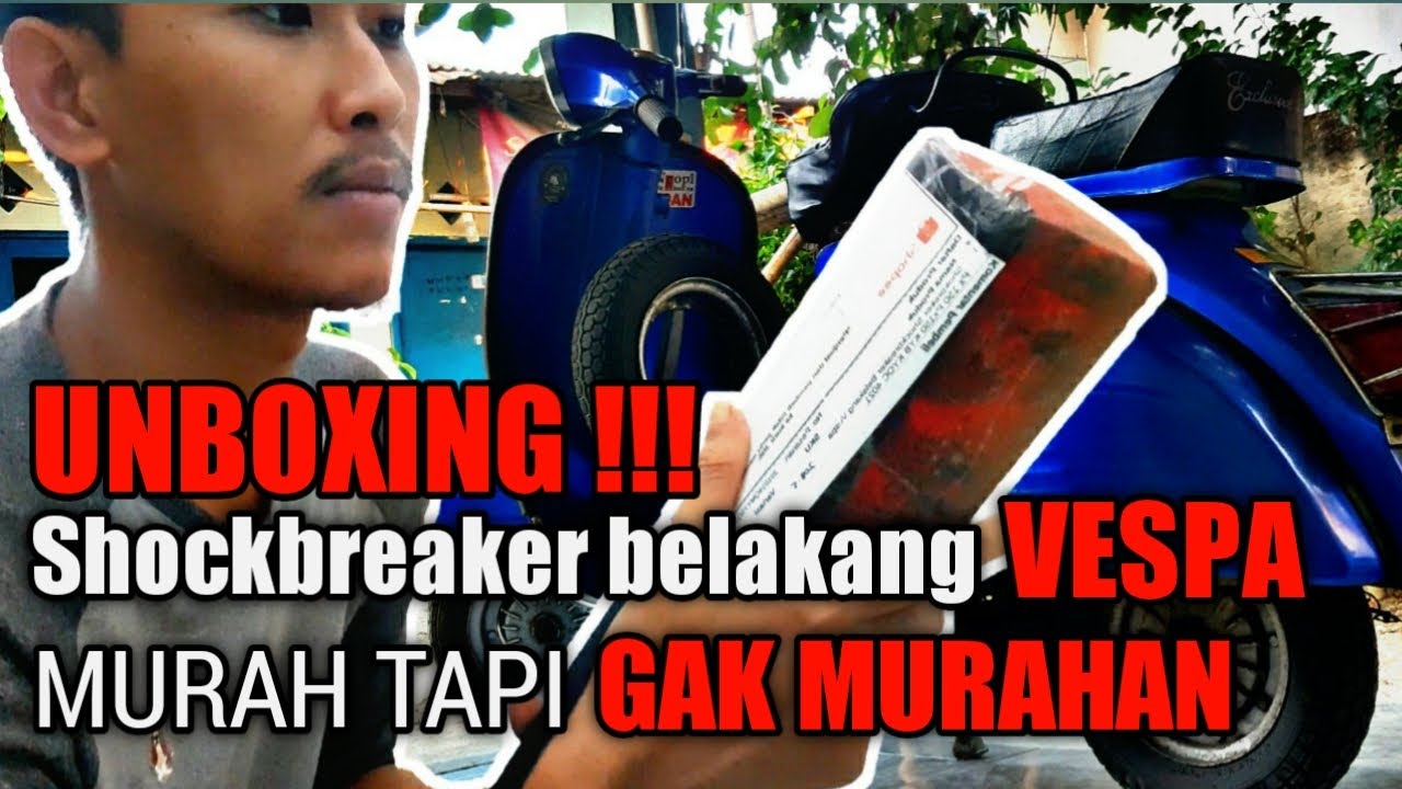 #UNBOXING SHOCKBREAKER VESPA KYB ONLINE MURAH TAPI GAK MURAHAN, sekalian Cara pasang Monting vespa