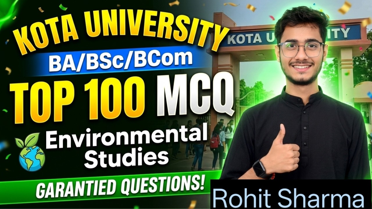 Environmental Studies Top 100 MCQ | Kota University Exam Preparation 🔥