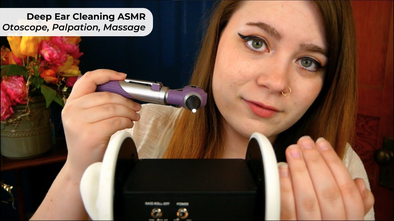 Deeply Cleaning Your Ears Inside & Out (Ear Palpation, Otoscope, Massage) 💤 ASMR Soft Spoken RP