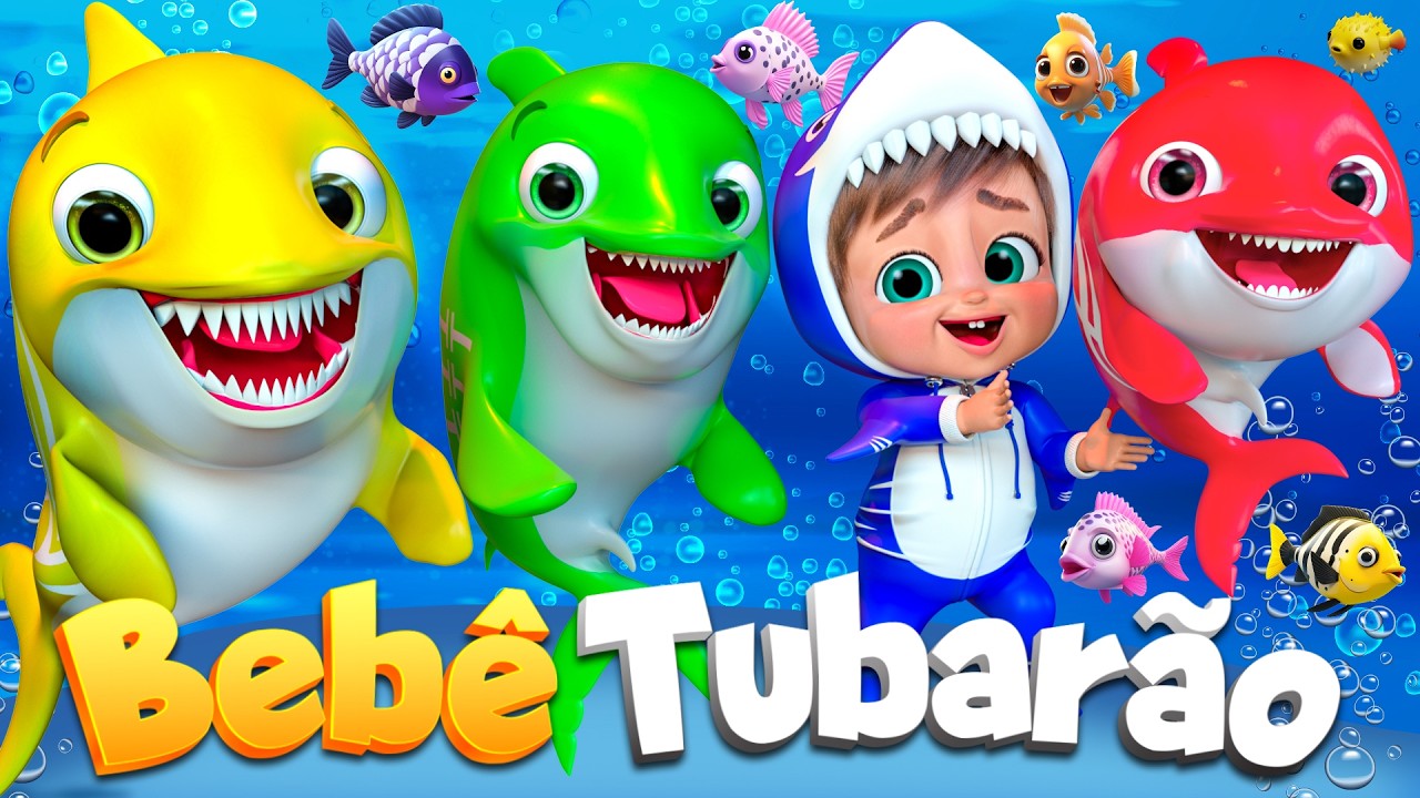 Vamos Nadar com Bebê Tubarão | Música infantil | Baby Panda Brazilian Português #bebetubarao