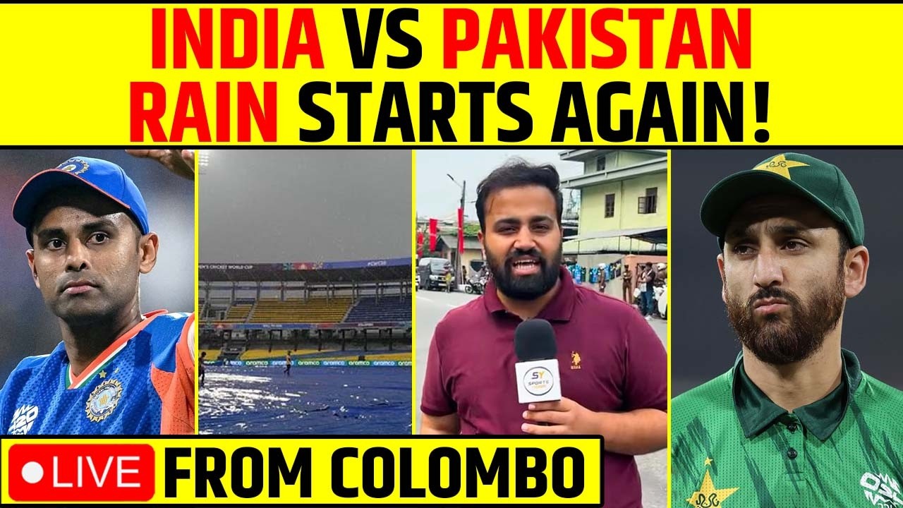🔴 IND VS PAK LIVE FROM STADIUM, SLIGHT DRIZZLE WEATHER? FANS & VIBE AT STADIUM