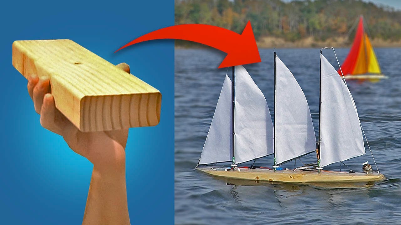 CHEAP RC SAILBOAT 2x4 challenge!
