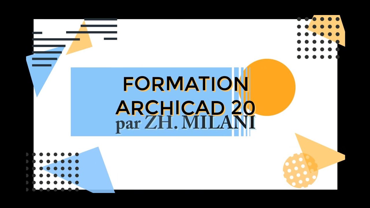 ARCHICAD -PLAN DE COUPE DU PLAN D ETGAE.(réglage global) .Leçon 25.