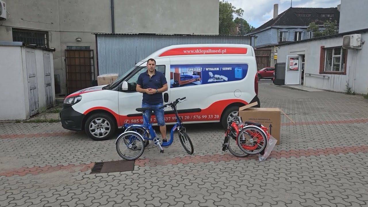 Składany rower trójkołowy Di Blasi R32 i R34 wersja elektryczna. Rower rehabilitacyjny. Refundacja