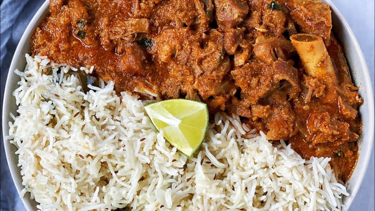 మటన్ కర్రీ తో బగారా అన్నం || Telangana Famous 1kg Mutton Curry & Bagara Rice 
