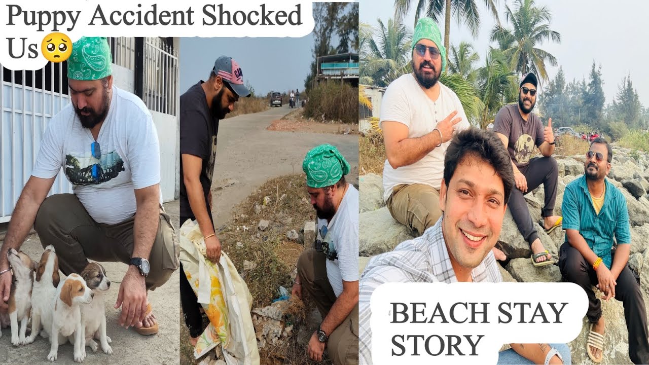 Rajodi Beach Vlog |Trip Turned Emotional| Puppy Accident#RajodiBeach #TravelWithFriends #AnimalCare