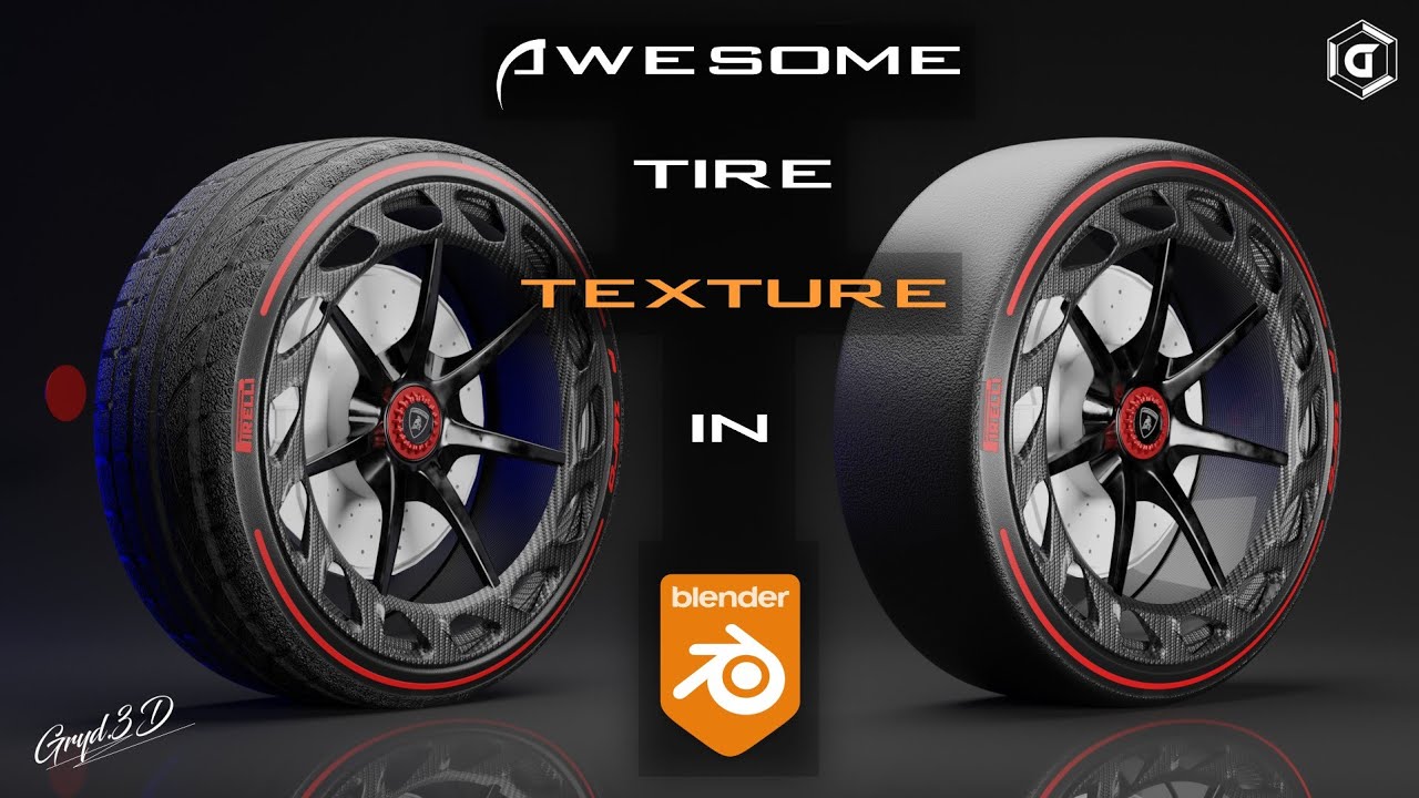 Tyre Texture in Blender... (Let's Texture a Lamborghini Series)