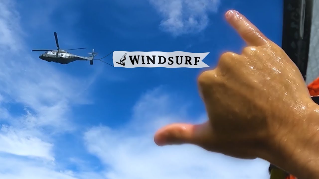 Windsurfing around Normandy 🚁
