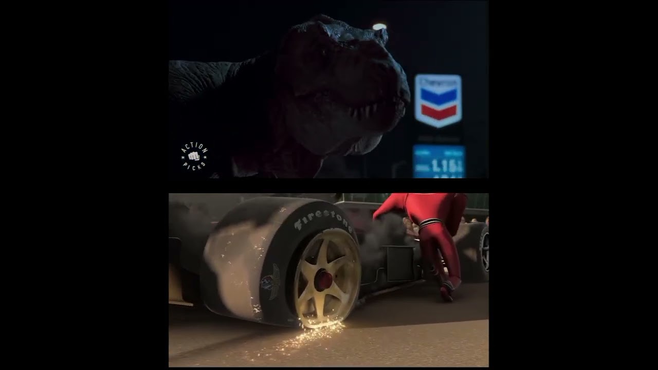 The lost world Jurassic Park (1997) vs turbo (2013) side by side comparison 