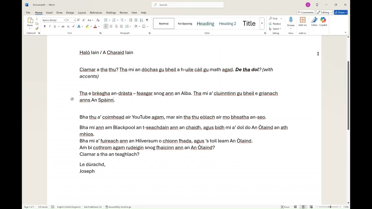 Email to a Friend  - Post-d gu Caraid &ndash; Learn Scottish Gaelic