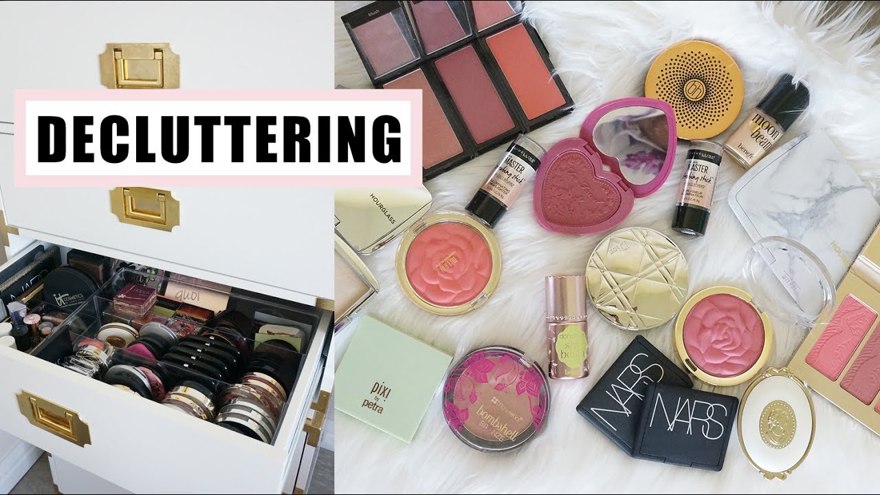 Decluttering: Blushes, Bronzers, Highlighters | New Year, New Space ep 3