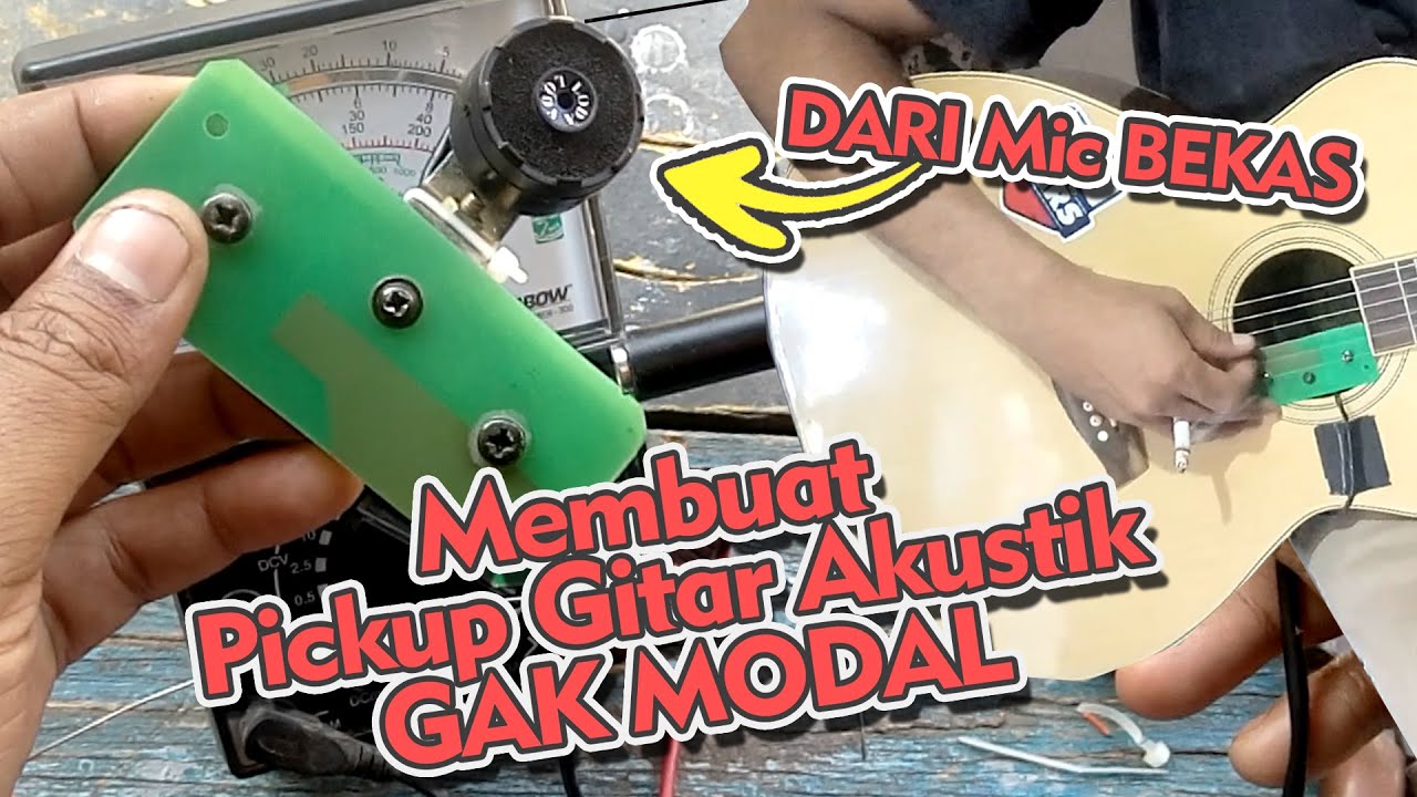 Pickup Gitar AKUSTIK Dari Mic Bekas