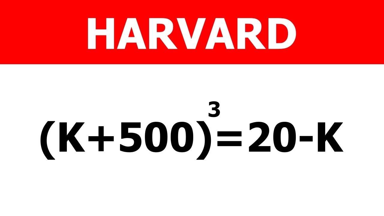HARVARD | ¿Puedes Resolver Este Problema? k=?