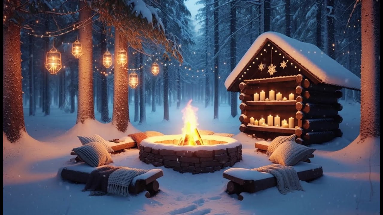 Cozy Winter Nights by the Campfire