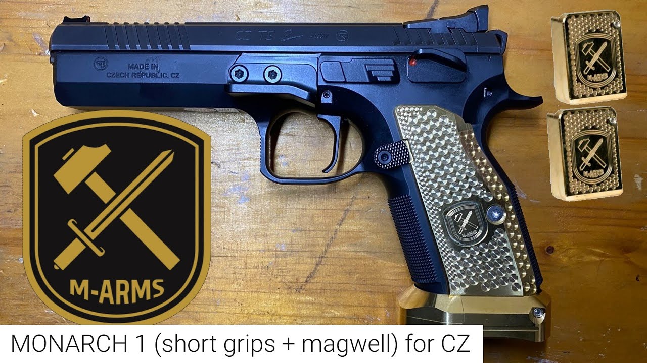 M-ARMS 모나치 그립 매그웰 베이스 패드 교환  MONARCH 1 (short grips + magwell) for CZ TS2 Orange