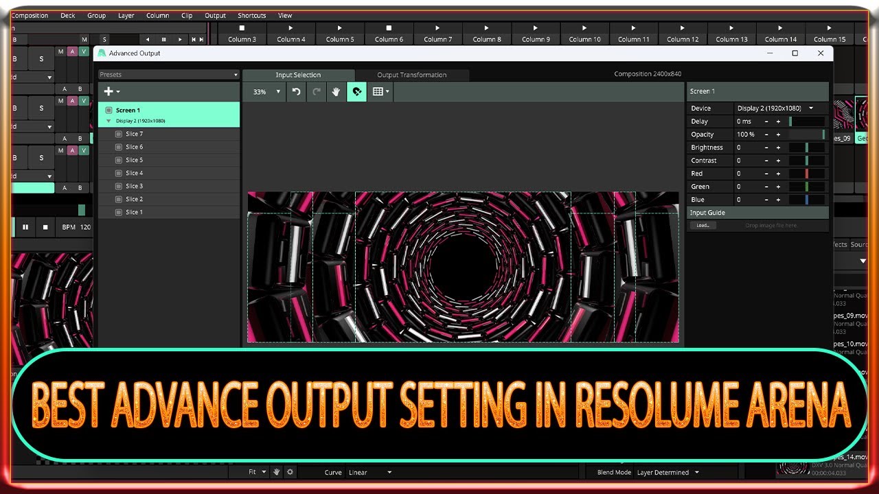 Best Advance Output Setting In Resolume Arena