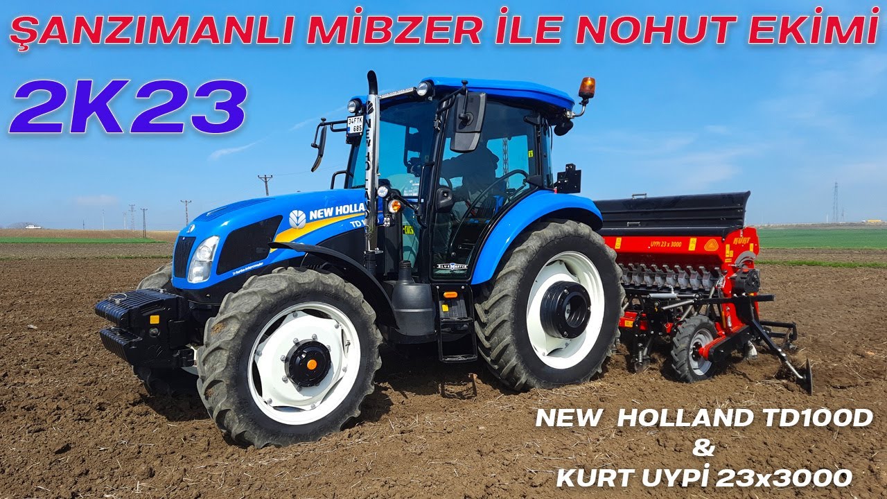 ŞANZIMANLI MİBZER İLE NOHUT EKİMİ - NEWHOLLAND TD100D & KURT UYPİ 23x3000 2023....!!! #newholland