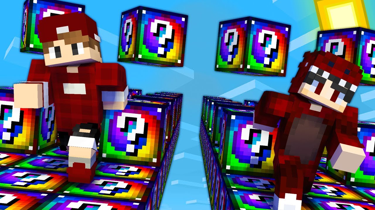 ماين كرافت سباق اقوى بلوكات حظ في العالم !! 🔥 | 11 نوع بلوكات حظ في 1 😱