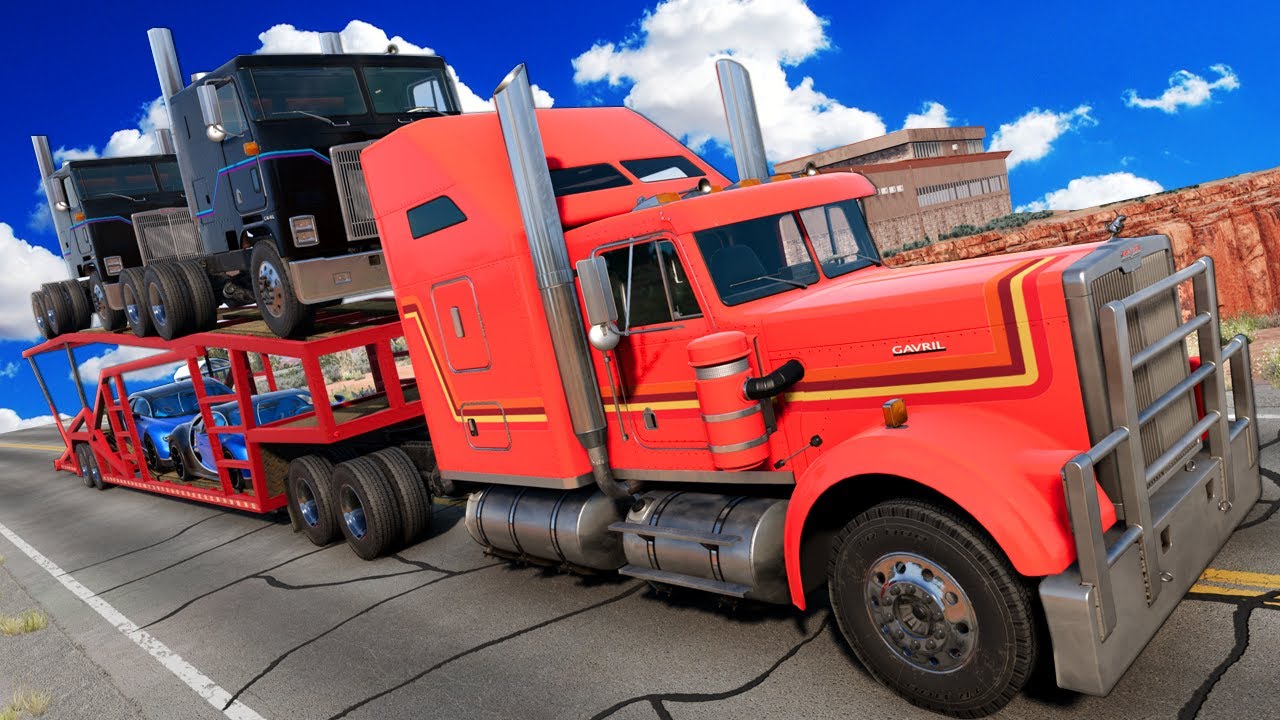 POLICE CHASES While Hauling Cars with This Car Hauler Mod in BeamNG Drive!