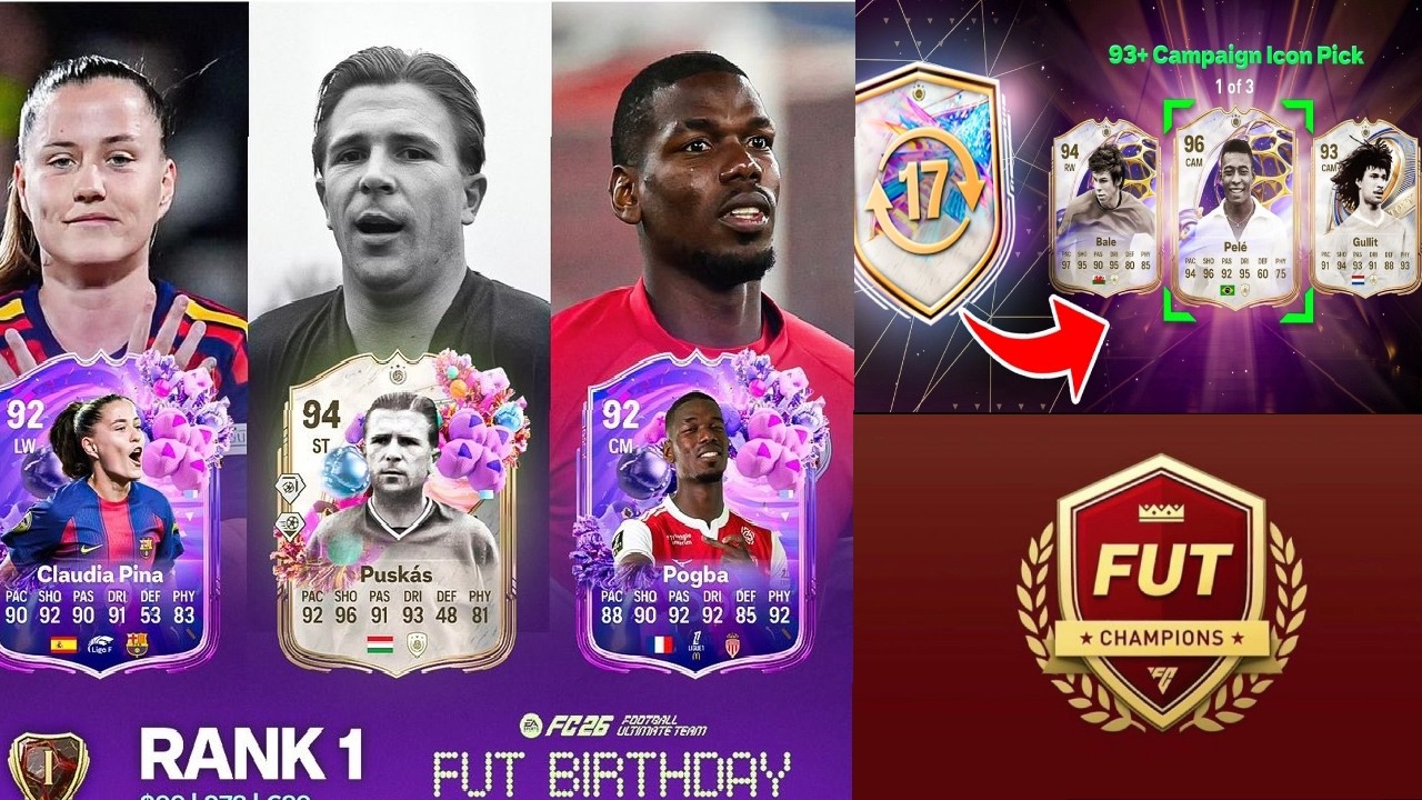 RANK 1 FUT BIRTHDAY FUT CHAMPS- 93+ CAMPAIGN ICON PICKS FC 26 ULTIMATE TEAM