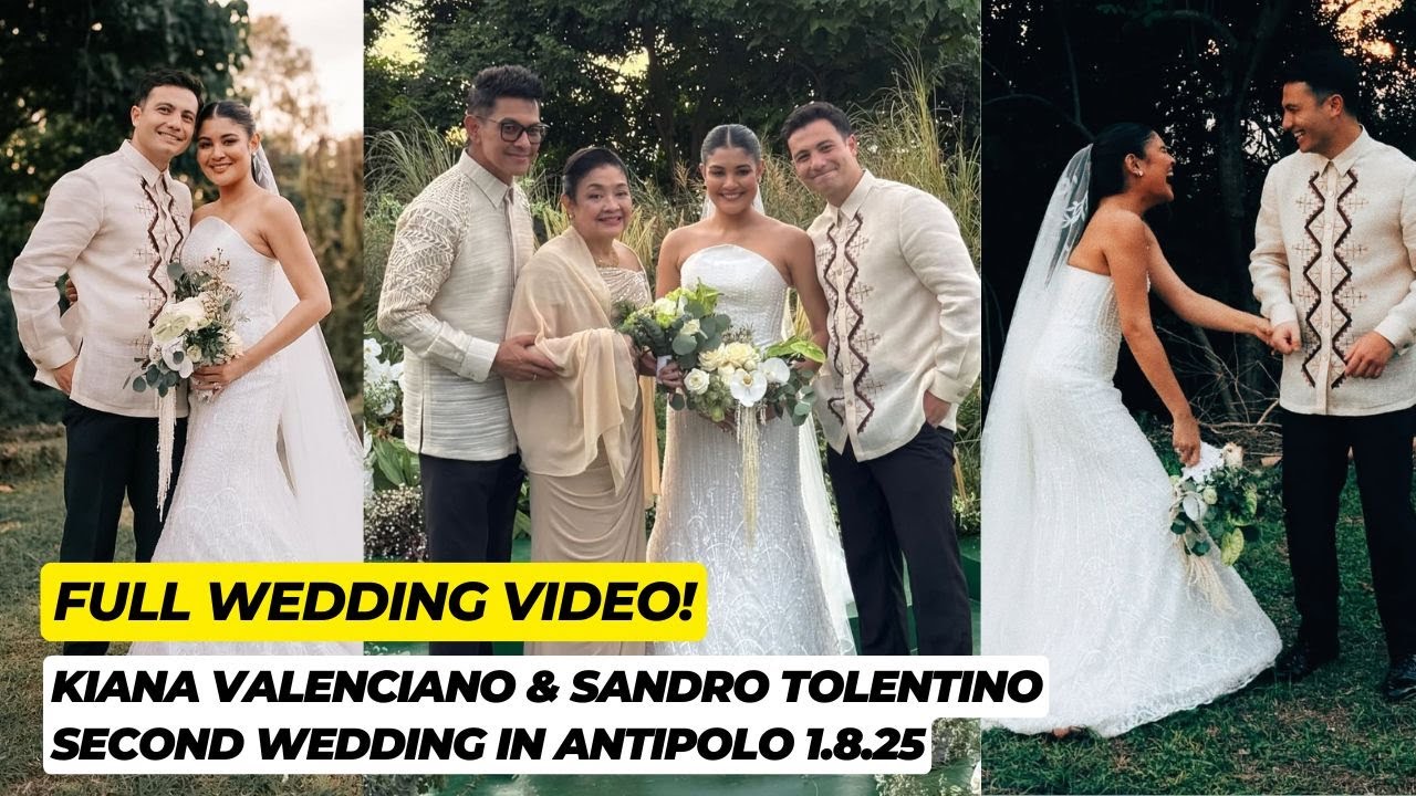 FULL WEDDING VIDEO! Kiana Valenciano & Sandro Tolentino INTIMATE SECOND WEDDING in Antipolo 1.8.25