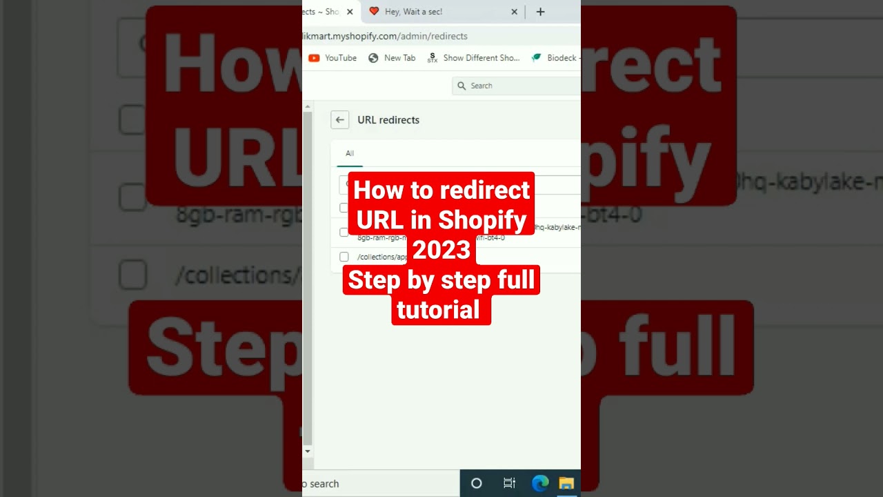 Как перенаправить URL в Shopify | Как создать пользовательские перенаправления URL в Shopify