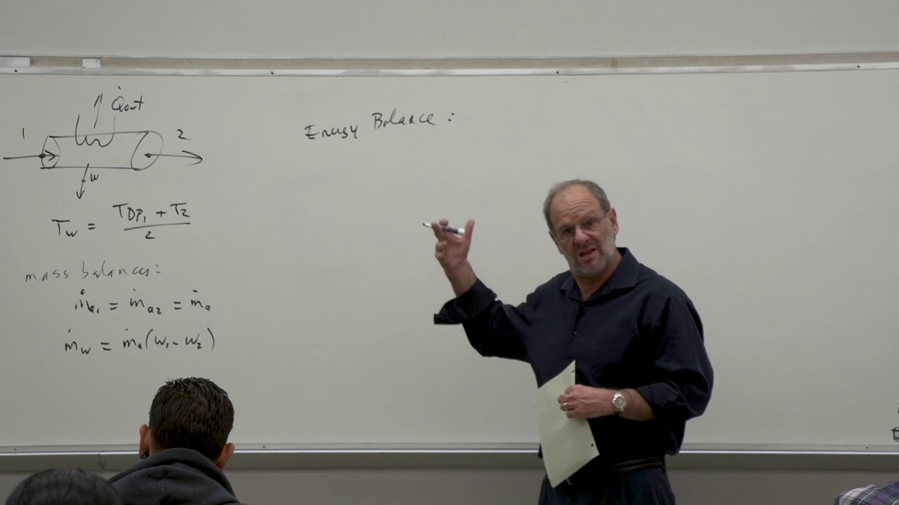 Thermodynamics: Dehumidification by cooling, Evaporative cooling, Cooling towers (48 of 51)