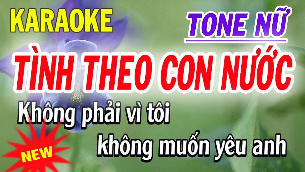 Tình Theo Con Nước Karaoke - Tone Nữ - ST Huy Thái & Trinh Trinh