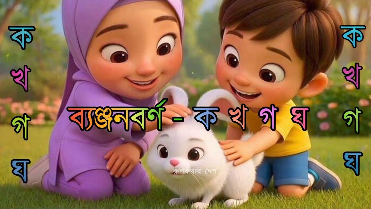 ব্যঞ্জনবর্ণ- ক খ গ ঘ |Banjonborno song |Bangla Bornomala |New Bengali Rhymes for Kids|Rupkothar Desh