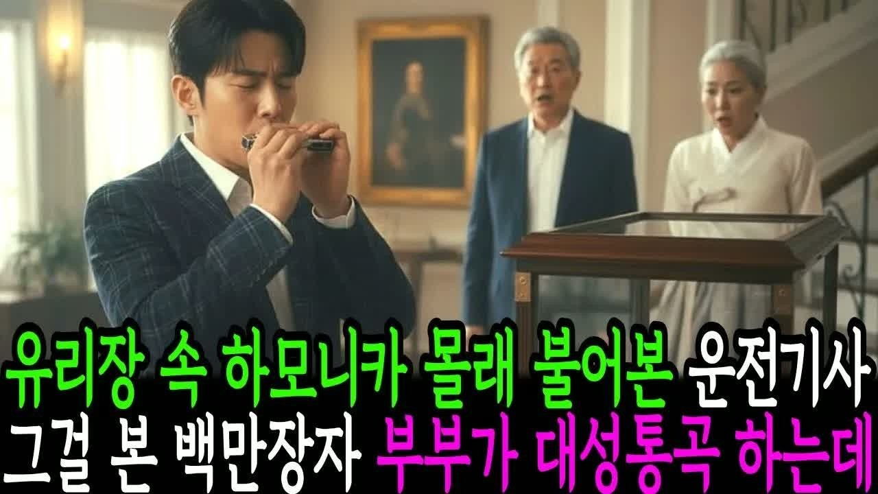 유리창 속 하모니카를 크게 불어본 재벌 집 운전기사, 그것을 본 백만장자 부부가 모두 숨죽이며 지켜본 충격적 반전
