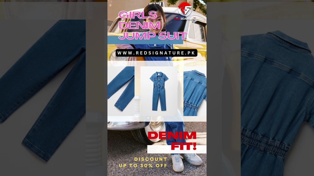 Sfera Girls Solid Color Front Button Pocket Long Sleeve Denim Jumpsuit #yt #ytviral #youtubeshorts