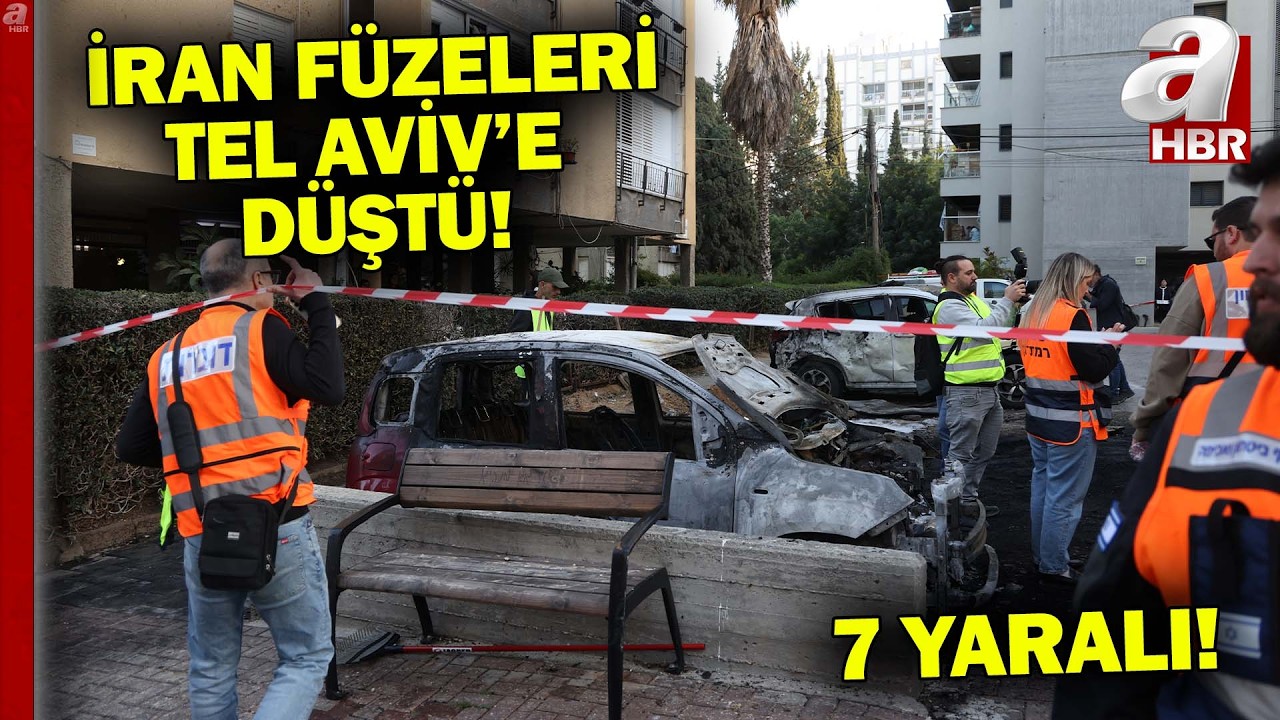 İran füzesi Tel Aviv'de bir evin bahçesine düştü! A Haber füzenin düştüğü noktada... | A Haber
