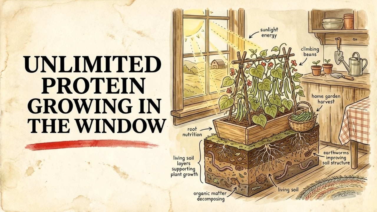 Grow More Protein Than Beef. Zero Soil. The 5 Minute Window Box Method.
