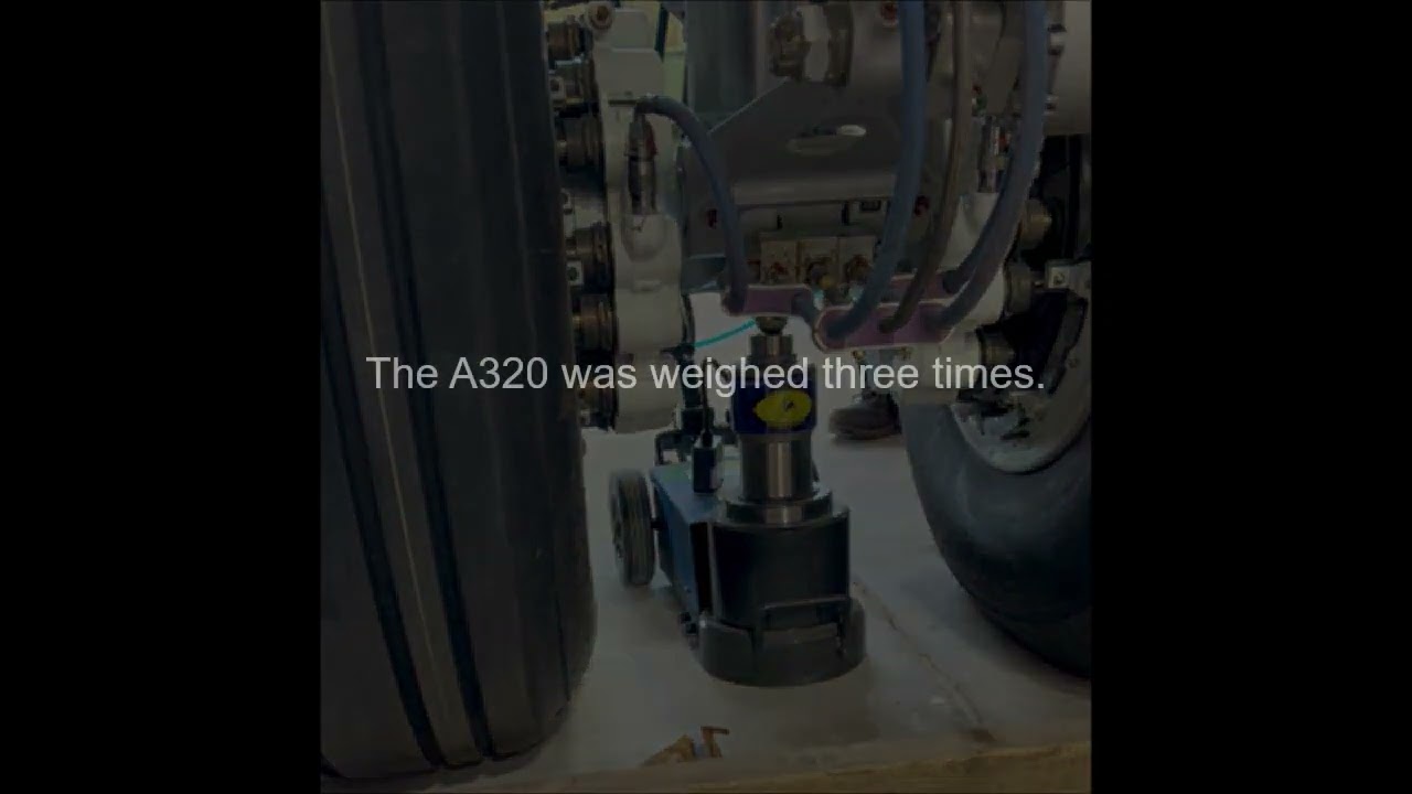Weighing the A320 Large Jet, aircraft weighing has never been so easy to do.