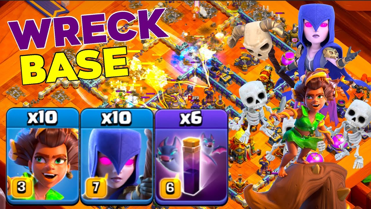 TH16 Root Rider Witch with Bat's Spell - Crushing Legend League Attacks!