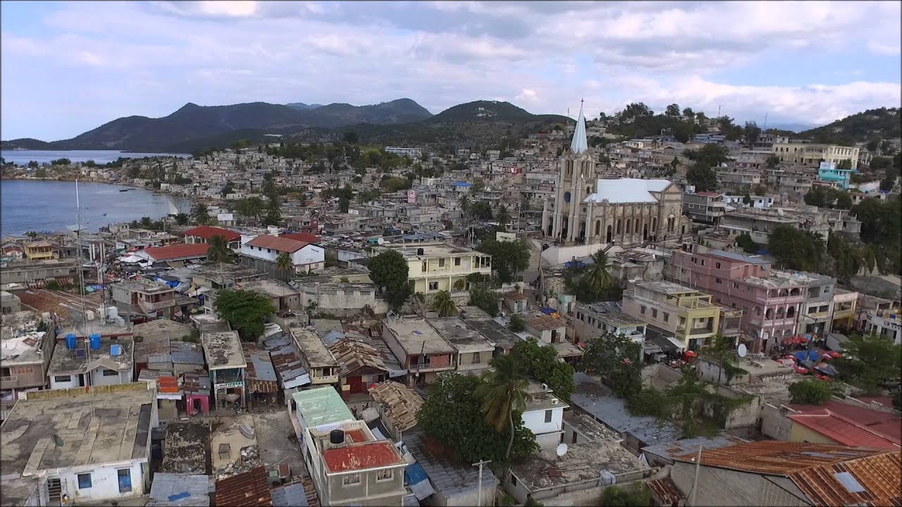 DJI Drone over Haiti - Miragoane Town - Nippes Region