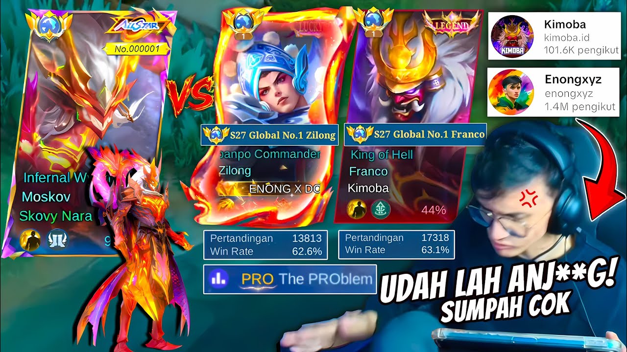 KETEMU ENONG & KIMOBA DI RANK !! Reaksinya Sampai Ngamuk Diincer Global Moskov😭🤣 Stress Berat !?