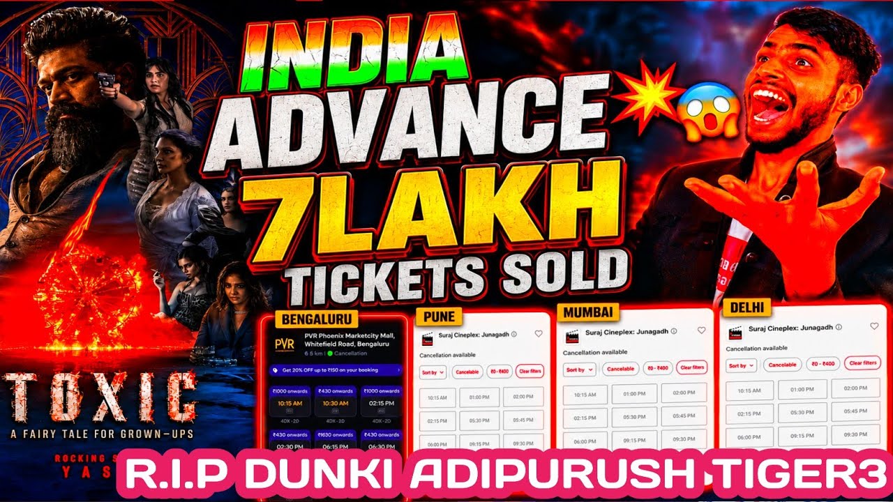 Toxic advance booking report | Toxic first day advance booking report | Toxic booking | Toxic yash 