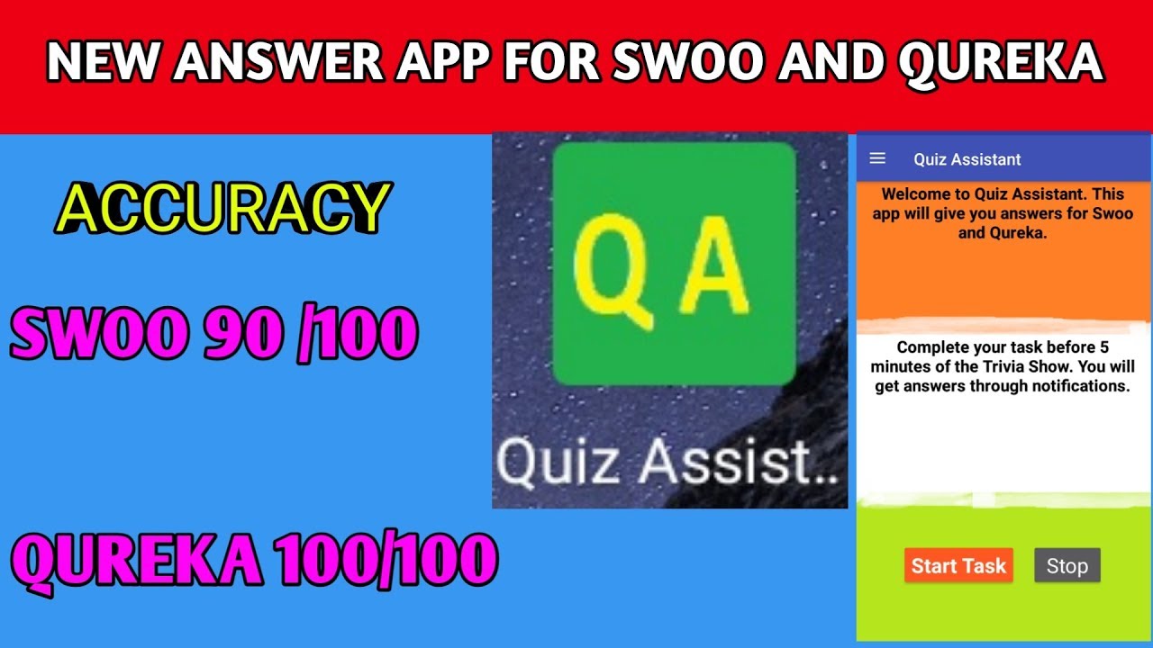 New answer app for swoo and qureka | quiz assistant app