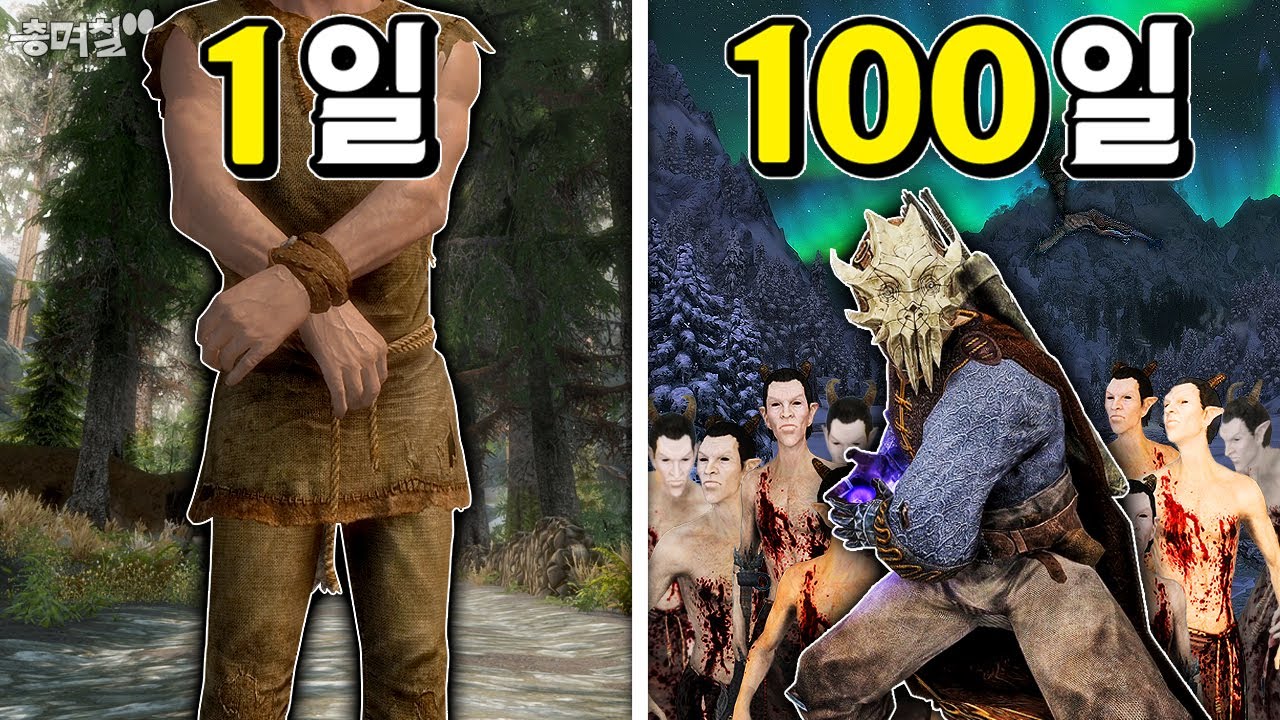 스카이림 100일 동안 죄수에서 부자 소환사까지 성장해서 나쁜 드래곤을 죽이러가는 마지막 여정(하편/end)