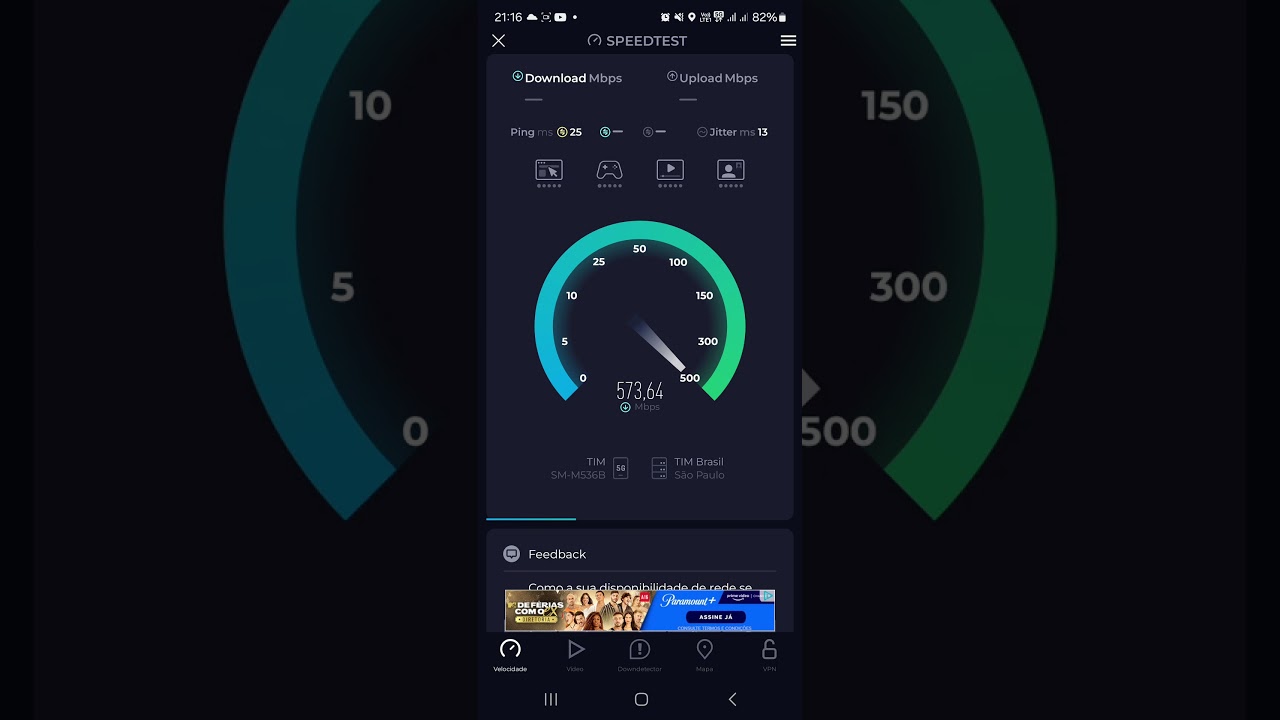 5g da tim bairro iapi Osasco sp speed test teste de velocidade