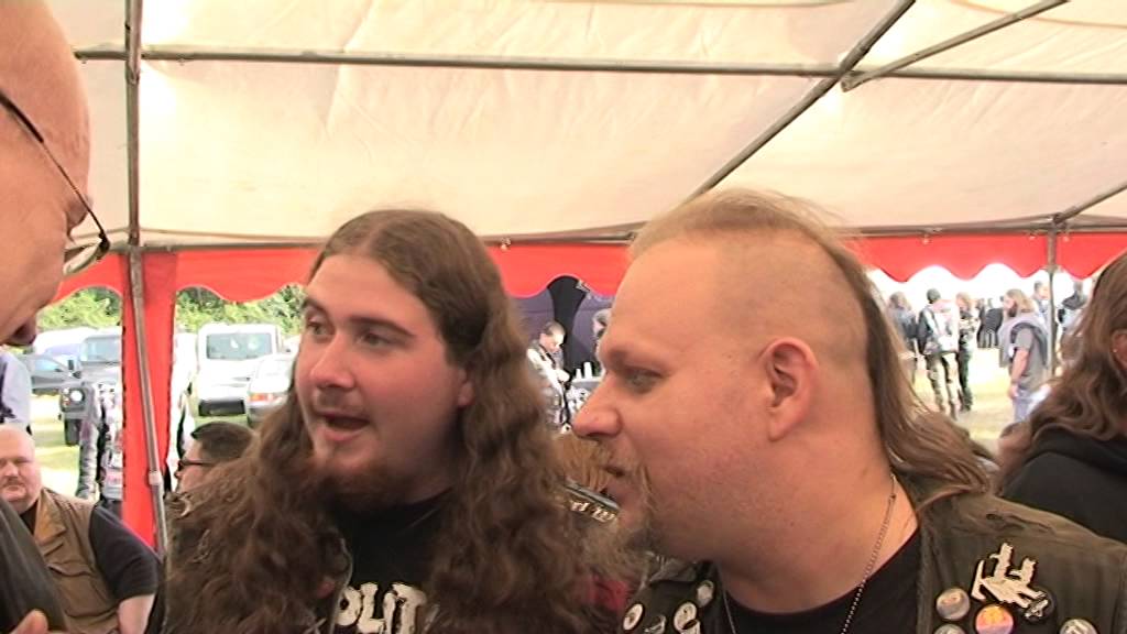 Neudi interrupting the Tygers of Pan Tang signing session at Headbangers Open Air 2012