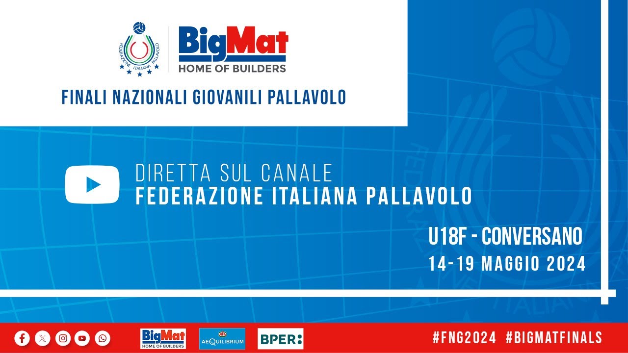 🔴BIGMAT FINALI NAZIONALI GIOVANILI U18F: n°gara 41 - MOMA ANDERLINI MO vs VOLLEY BERGAMO 1991