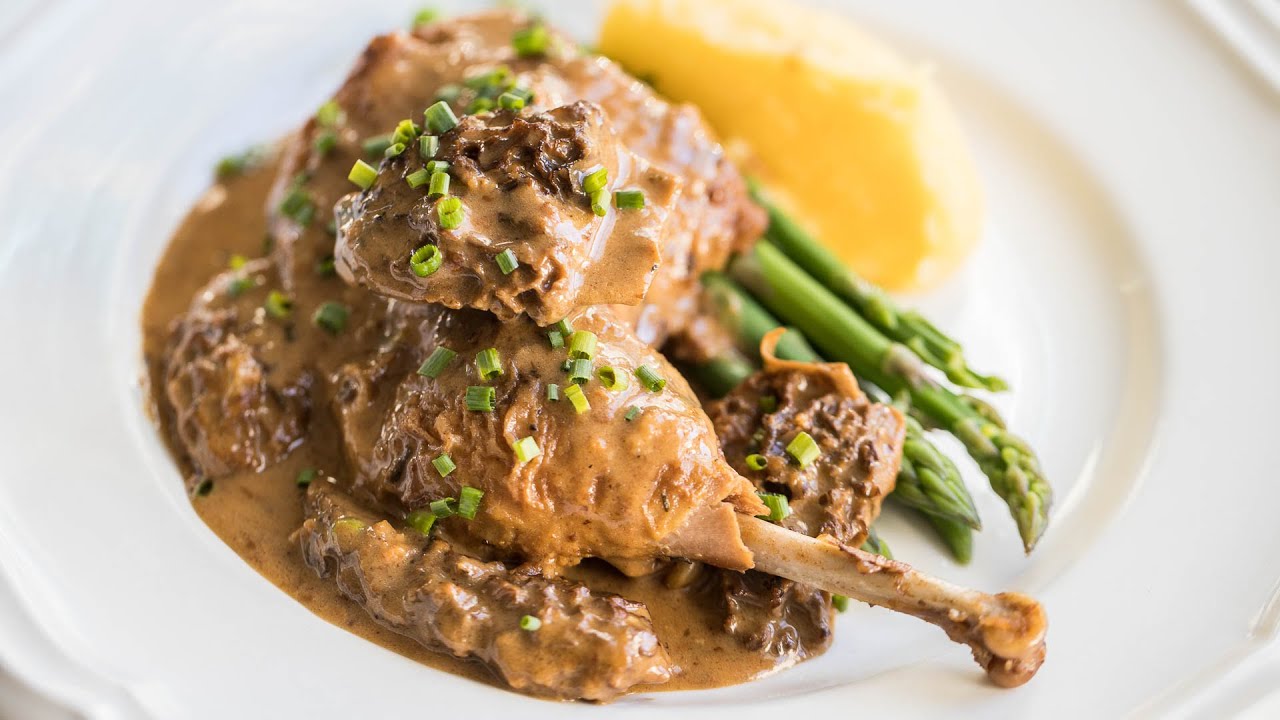 Braised Pheasant Legs with Morel Sauce