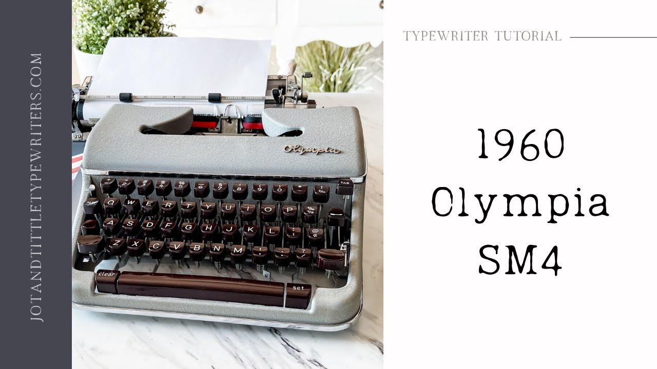 What A Delight! Check Out This 1960 Olympia SM4 (tutorial video)