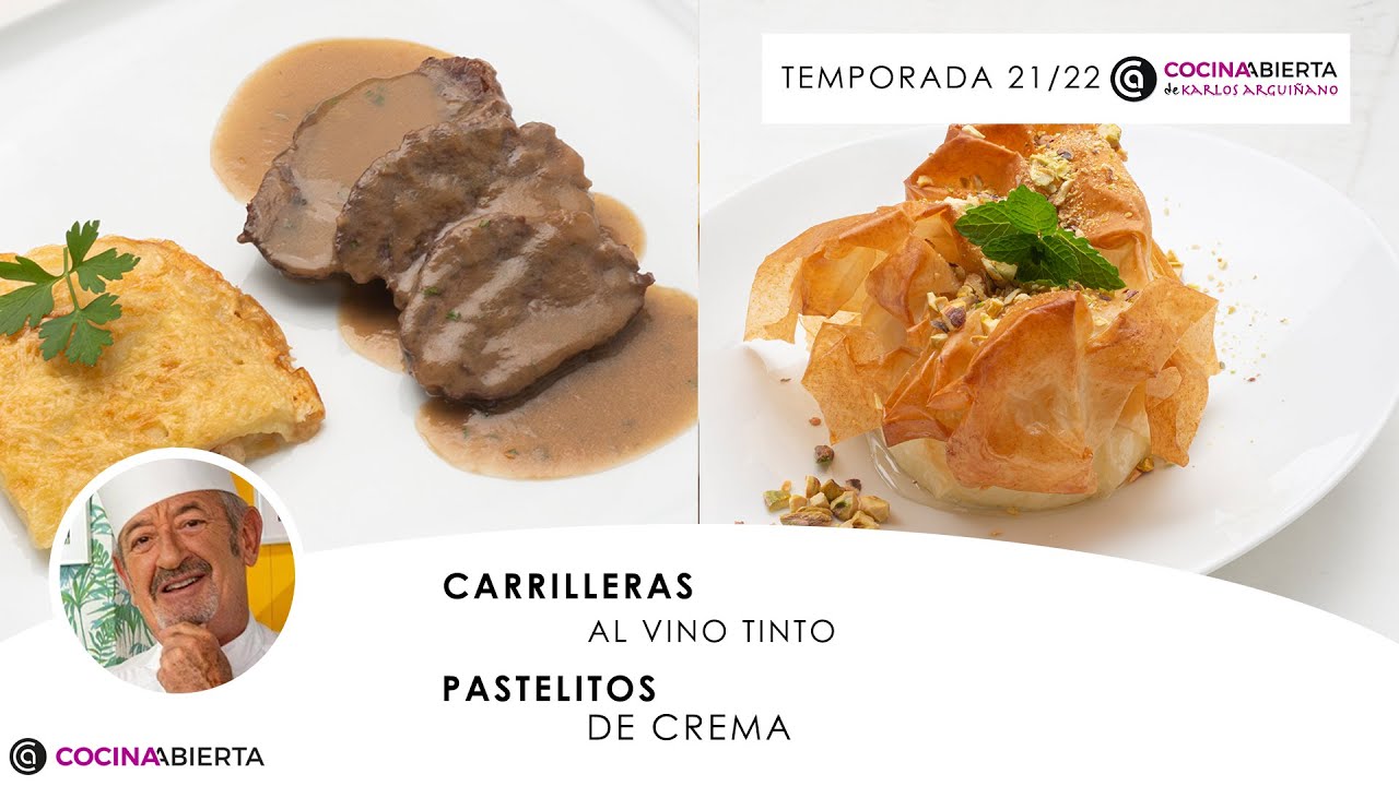 CARRILLERAS de TERNERA al vino tinto 🤤 y PASTELITOS de CREMA 😍🎄 Cocina Abierta de Karlos Arguiñano